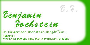 benjamin hochstein business card